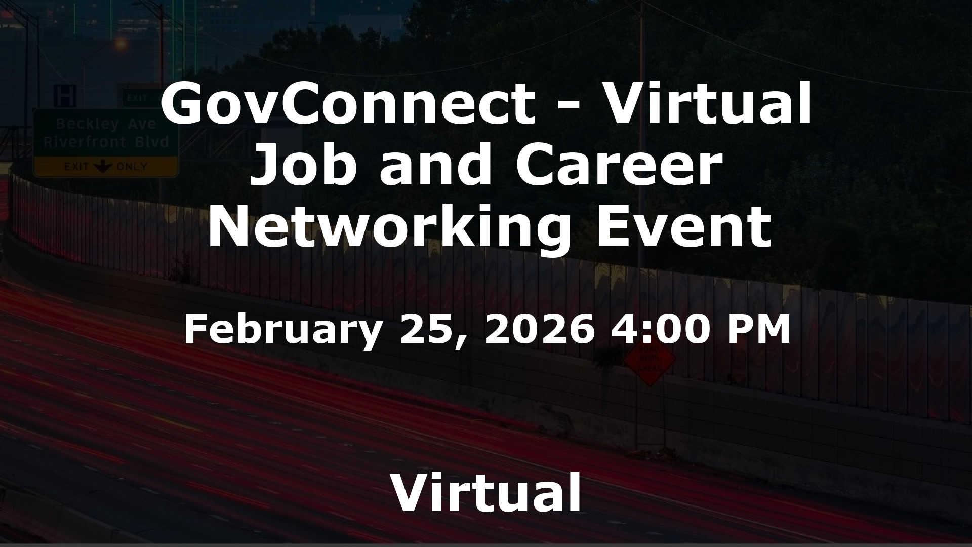 GovConnect - Virtual Job and Career Networking Event event image